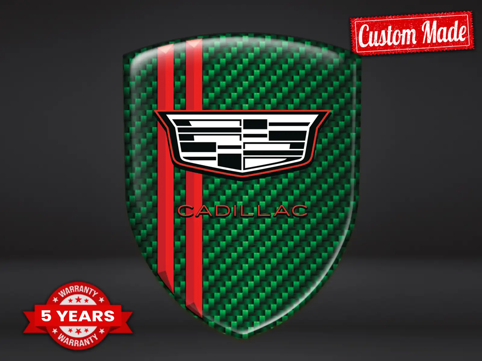 Cadillac Emblema En Relieve Máximo Resistente Elegante Pro ST